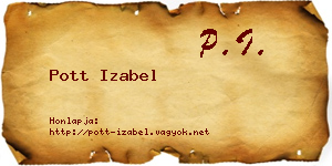 Pott Izabel névjegykártya
